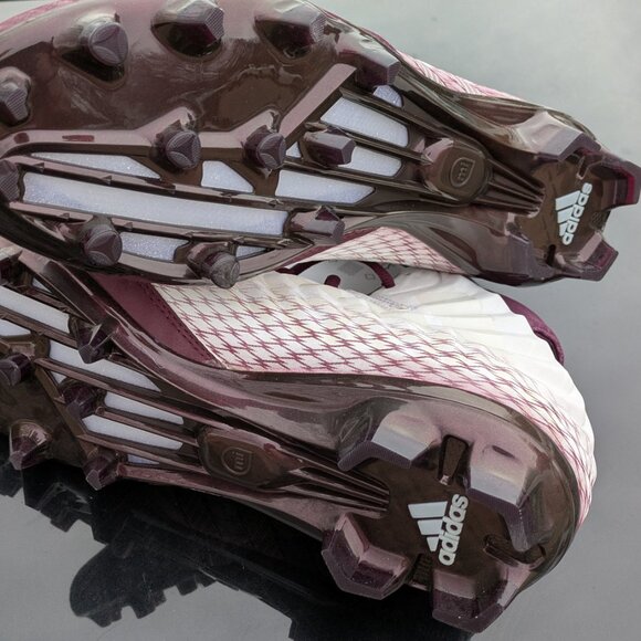 Adidas Nastyquick Burgundy and White Football Cleats - Picture 5 of 6